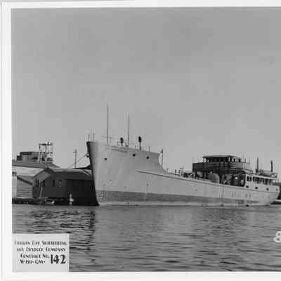 Col. Van Nostrand docked at Sturgeon Bay Shipbuilding and Drydock Company August 1, 1942