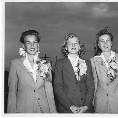 Patsy and Sue Smith with another woman at PC-1176 christening