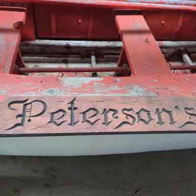 Peterson Wood Carving Sign