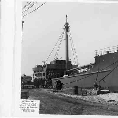 Contract number 441 docked at Sturgeon Bay Shipbuilding and Drydock Company February 15, 1943