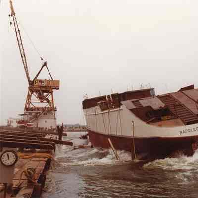 Stern view of Napolean post-launch