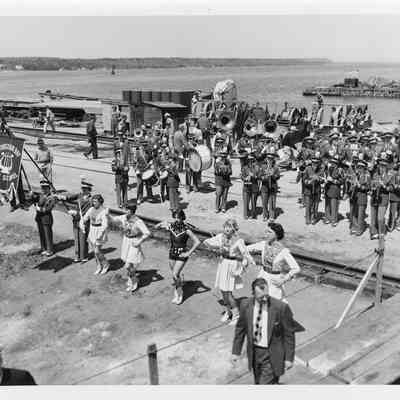 Sturgeon Bay High School at launching of LST-1170 May 22, 1954