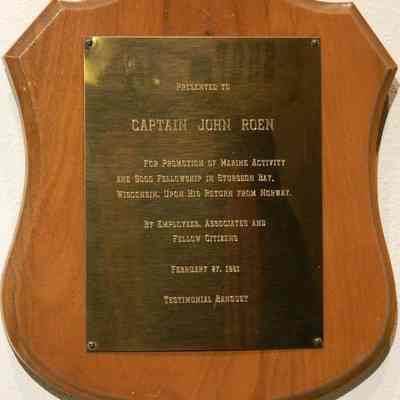 Captain John Roen Plaque