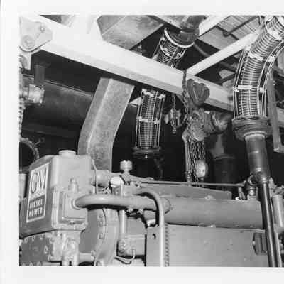 General motors diesel engine in Chicago Fire Boat at Christy Corp 1949