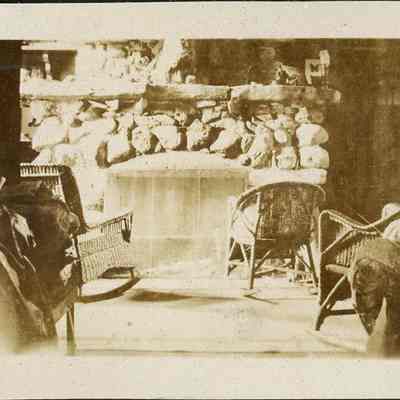 Hotz family cottage fireplace Fish Creek 1925