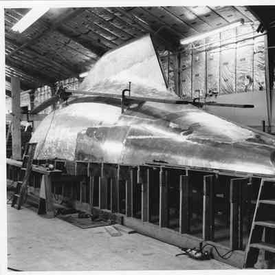 Yacht under construction at Palmer Johnson