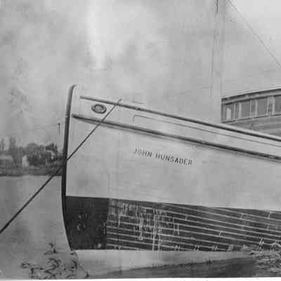Vessel John Hunsader tied to shore