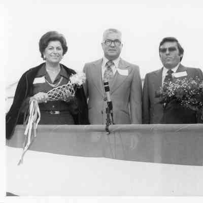 Ellsworth Peterson and three other people at launch of Napolean