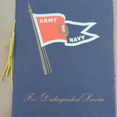 E production award booklet Leathem d. Smith Shipbuilding Co. 1943