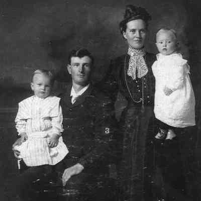 Edward Brown, Albert Brown, Lorenza Bavy Brown, and Gerald Brown 1904