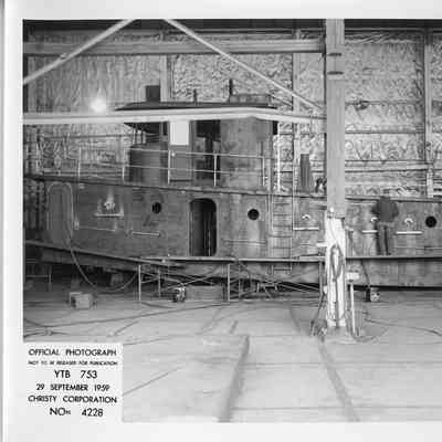 YTB-753 under construction at Chrsity Corp September 29, 1959