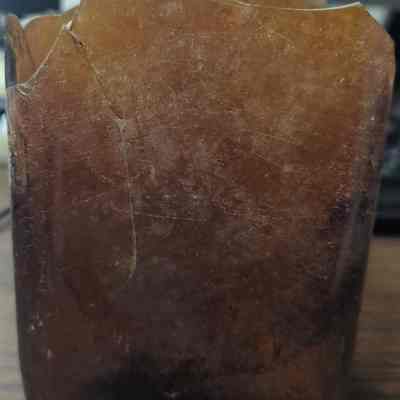 Broken glass bottle