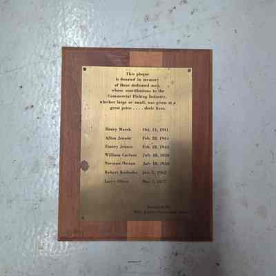 Fishing Memorial Plaque