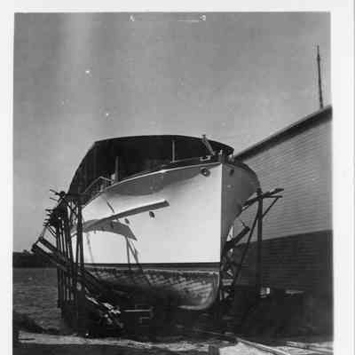 Ship in cradle