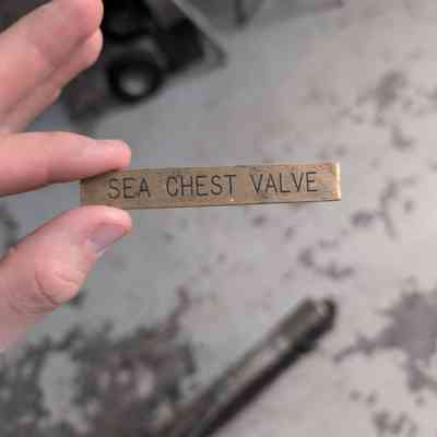 Sea Chest Valve Nameplate