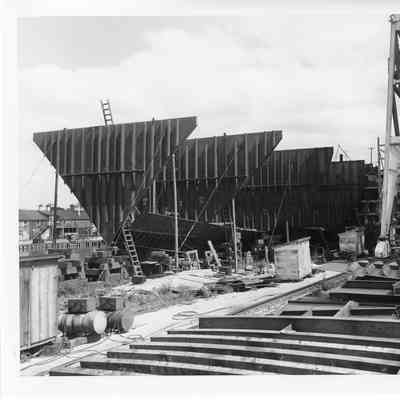 Badger ribs under construction at Christy Corp September 1, 1951