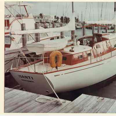 Starboard stern view of Isanti docked