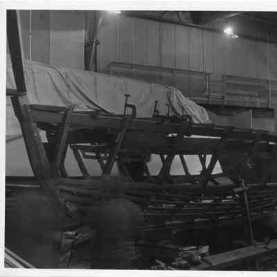 Boat frame under construction