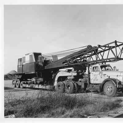 Sturgeon Bay Ship Canal with truck and dredging equipment 1964