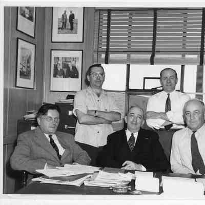 Five men at L.D. Smith office