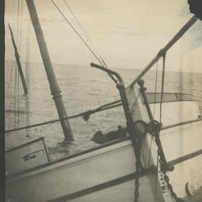 Ship partially submerged