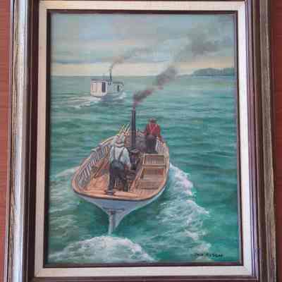 Little Sturgeon Fisherman oil painting