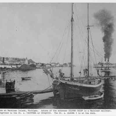 Schooner Silver Chief docked at Mackinac Island