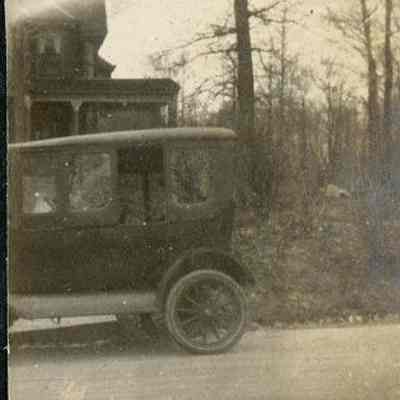 Car outside of Hotz family home Glencoe