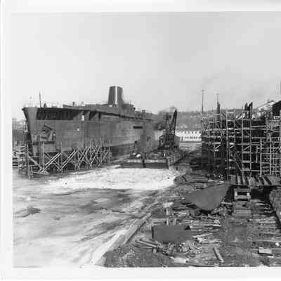 Spartan and Badger under construction March 10, 1952