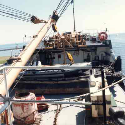 USCG buoy tender Acacia at Two Rivers 1986