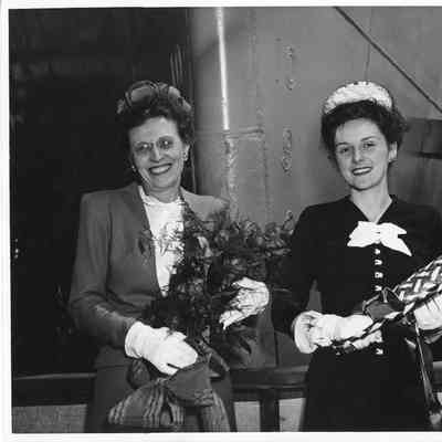 Two women at christening of the Poinsett