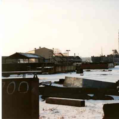 McKee Sons being converted into a barge at Bay Shipbuilding 1991