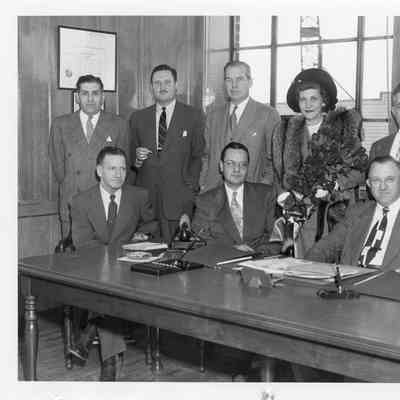 Launching party with C. Ray Christianson in Christy office