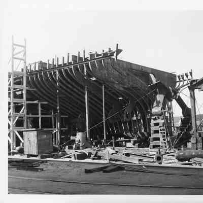 Interior of the Badger under construction October 1, 1951