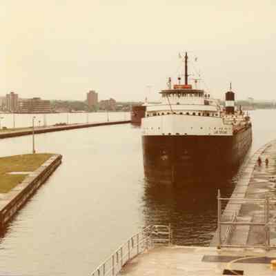 Freighter Lac Ste-Anne at Soo Locks June 1981