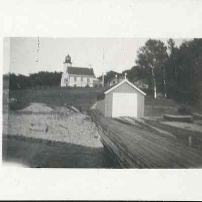 Chamber's Island lighthouse and pier 1924