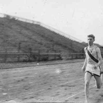 Man running on track