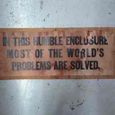 In This Humble Enclosure Sign