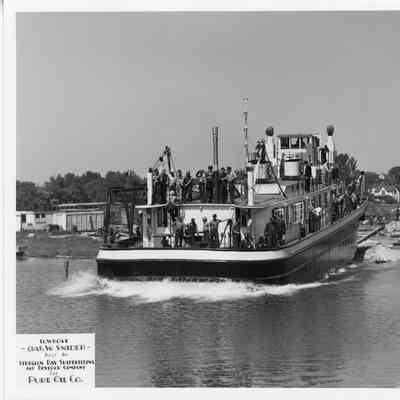 Chas W. Snider stern launching at Sturgeon Bay Shipbuilding and Drydock Company