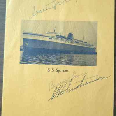 Lauching of the S.S. Badger and Christening of the S.S. Spartan program