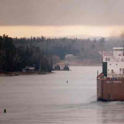 Freighter Paul R. Tregurtha underway stern view