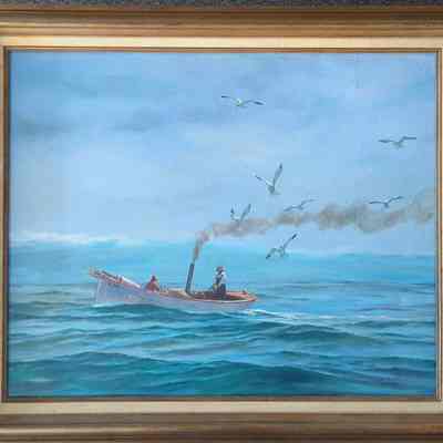 Good Catch oil painting