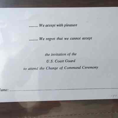 USCG Sturgeon Bay Station change of command invitation