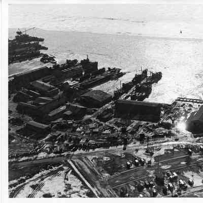 Ariel view of St. Bay Ship building and Drydock Co.