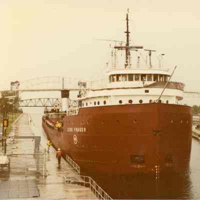 Freighter Leon Fraser at Soo Locks June 1981
