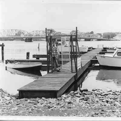 Boats docked at Sawyer Dock