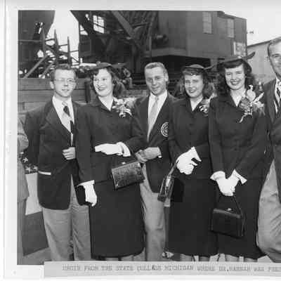 Michigan State College choir at Spartan christening September 6, 1952