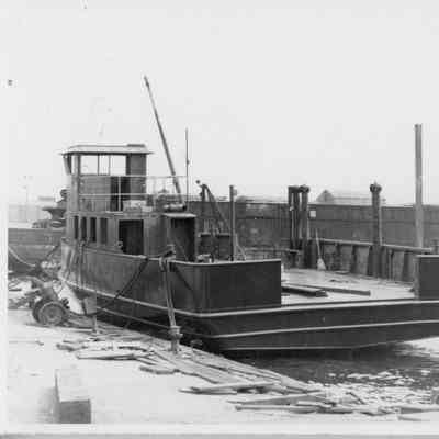 Unidentified vessel dockside at SBSB&DD Co.