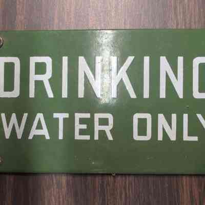 J.P. Morgan drinking water only nameplate