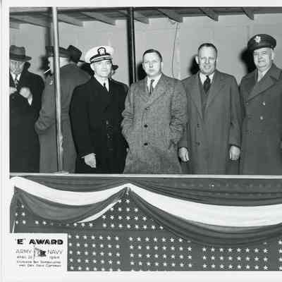 Army Navy E Award ceremony at Sturgeon Bay Shipbuilding and Drydock Company April 20, 1944